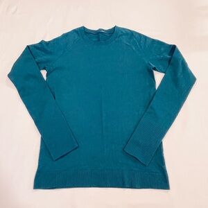 Lululemon | Rest Less Pullover Textured Crew Neck | Teal | 10